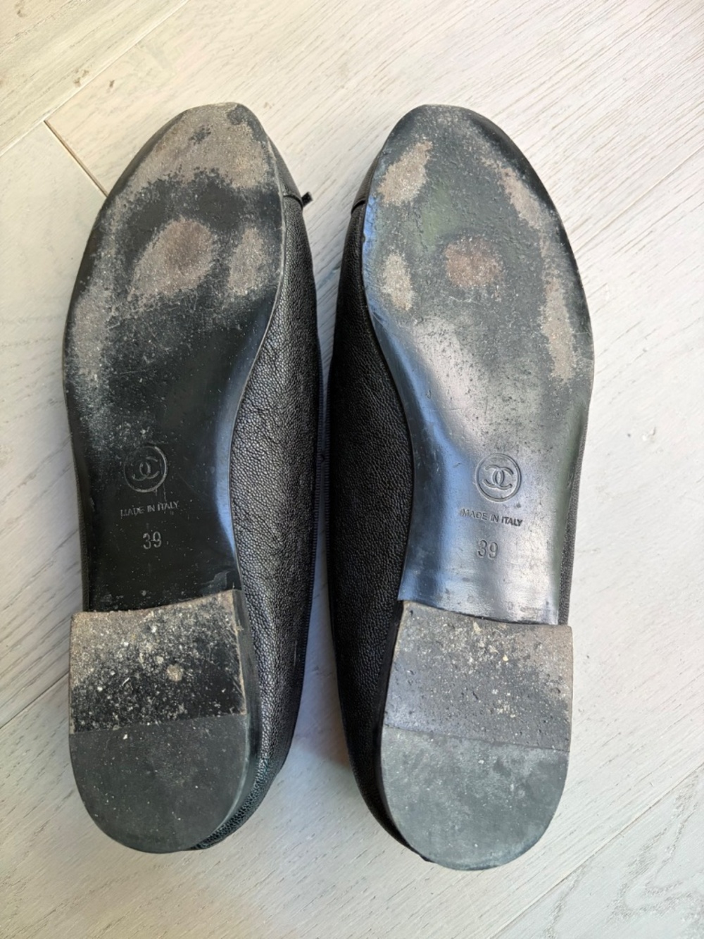 Chanel black ballet flats caviar leather 39 (US 8.5) - Picture 5 of 15